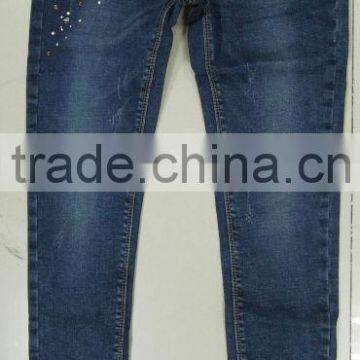 Wholesale High Waist Jeans With bead Cropped Skinny Jean Pants