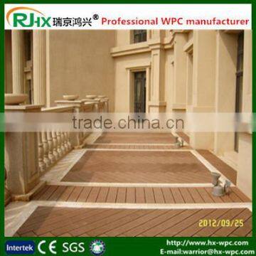 Wood-plastic composites deck flooring tile with CE certificate/interlocking composite deck tiles