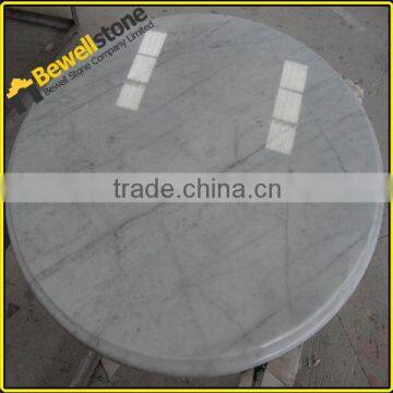 Prefabricated China carrara white round marble table tops