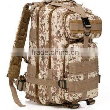 Factory Custom Waterproof Digital Desert Camo 3P Assault Tactical Military Backpack Bag