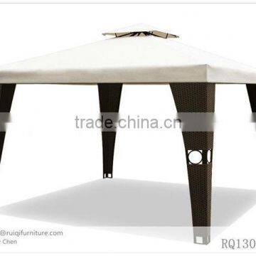 Garden Rattan Gazebo PE Rattan Steel Frame