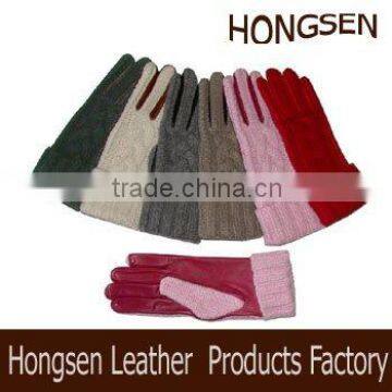 HS058 fashion women leather gloves