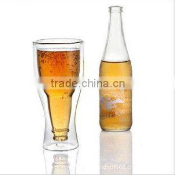 Heat-resistant glass/double cup/Drink cups/creative beer mug