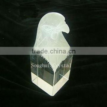 newest design wedding gift wholesale eagle crystal sculpture