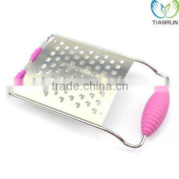 Simple Style Hot Selling Good Quality Stainless Steel Etching Grater with Pink Handle