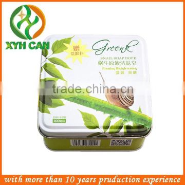 Laundry soap powder tin box