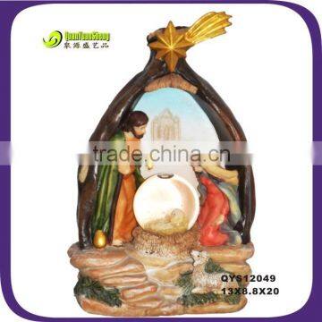 Resin christmas manger water ball for in door decor