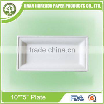 Disposable 6 inch sugarcane pulp square plate