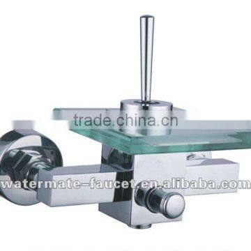 glass waterfall bath shower faucet