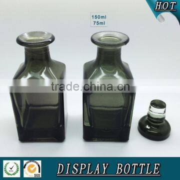 150ml Black Colored Square Glass Perfume Display Bottle Quality Choice