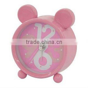 Mouse shaped metal beep alarm clock