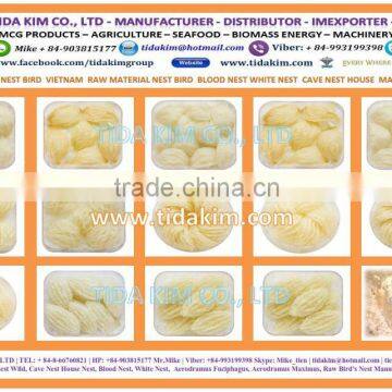 RAW EDIBLE SWIFLLET BIRD NEST- GOLDEN SWIFTLET BIRD NEST - TIDA KIM - WHITE BIRD NEST, TRIANGLE SHAPE