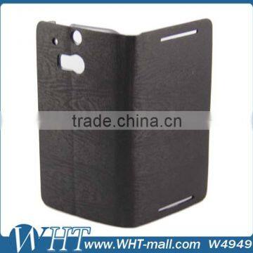 Factory Price Stand Wallet Case with Card Slots Cover for HTC One M8, for HTC One M8 Leather Case