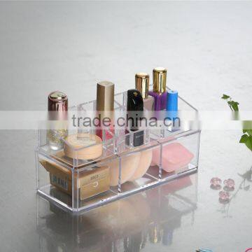 100% virgin PS material plastic 2 tier cosmetic rack