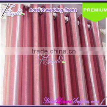 cheap hookless curtains for hotels, motels in stripe pattern in different solid colors