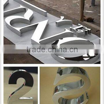 Outdoor Waterproof 3D Stainless Steel Mirror Surface led Letter Sign for Sale