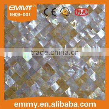 China 1'' x 1'' square mother of pearl seashell mosaic floor wall tiles manufacturer