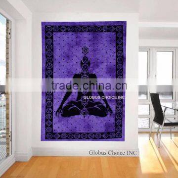 Indian Yoga Seven Chakra Cotton Wall Hanging Tapestry