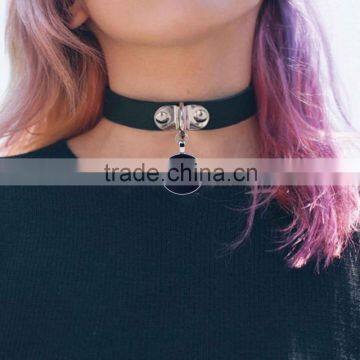 Rock Punk Style Hot Japan Anime Sailor Moon Heart Wings Chocker Leather Necklace Gothic Collar Choker photo-2