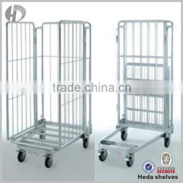 Rolling Metal Wire Storage Basket Cart