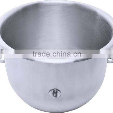 Stainless steel deep mixing bowl for machinery in mini kichenette