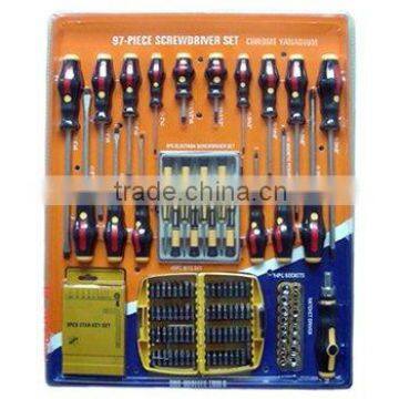 TOP S-4014 97 pcs screwdriver set double blister card packing(CRV)