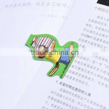 2016 latest China supplier customised cartoon magnetic bookmark