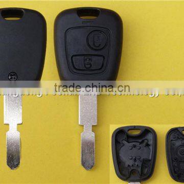 Key car no logo remote 2 button key cover shell blank peugeot 406 key fob