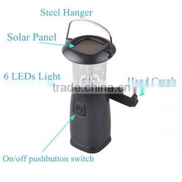 Plastic Hand Cranking High Light 6 LED Rechargeable LED Lantern photo-4
