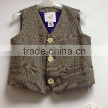 Handsome boy children waistcoats matching jackets sleeveless children vests