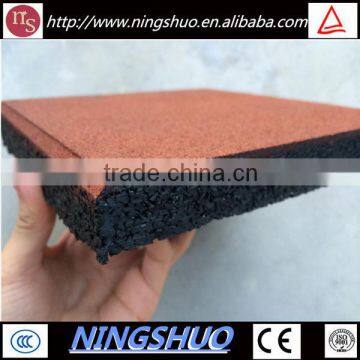 Trade Assurance walkway gym rubber floor tiles, 25mm thick rubber floor tile