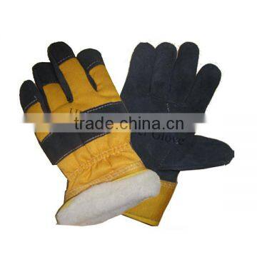 split leather work gloves full warm lining winter gloves from glove factory