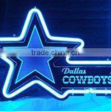 cowboy led sign blue light