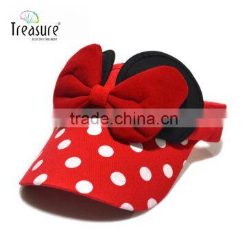 Custom Hot Selling Comfortable Rosette Lovely Girl Baby Visor Hat photo-2