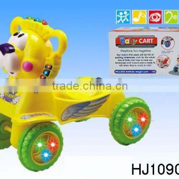 hot sell plastic sliding baby car with light & music for sale