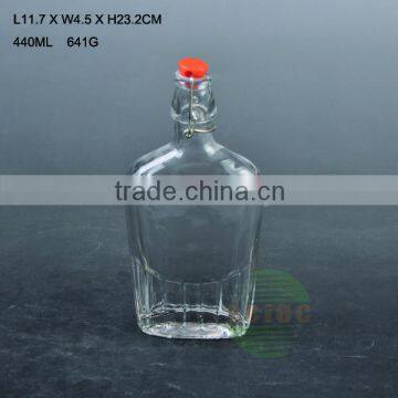 high quality glass bottle with swing lid