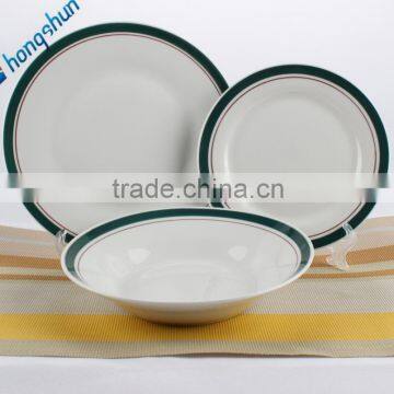 porcelain dinnerware ceramic round 18pcs colored dinner set