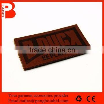 wholesale 3D heat press leather labels for jeans