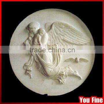 Stone carved marble wall relief