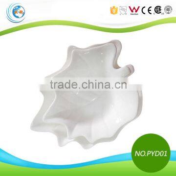 TC-PYD01 Factory Wholesale Porcelain Leaf Shape Ceramic Soap Dish