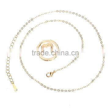 Fashion Jewelry 2015 18k Gold Plated Made With Austrian Crystal Alloy Rhinestone Heart Pendent Chain Necklace photo-5