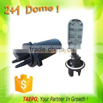 Vertical type 2 +1 ports 12 fibers joint closure Dome Fiber optic splice closure