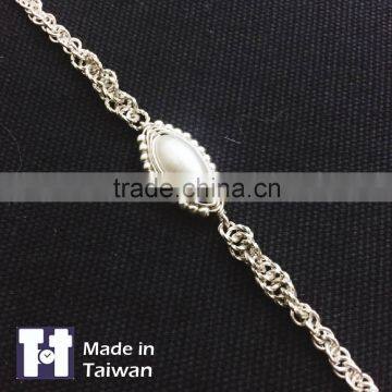 Fashion 925 Spiral Pearl Sterling Silver Bracelet Jewelry Gifts photo-4