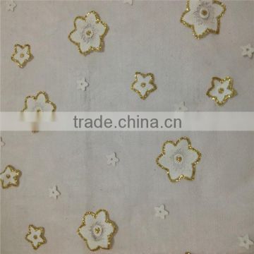 polyester glitter mesh fabric for decoration dress