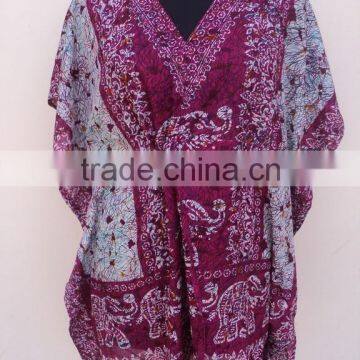 New warli arted printed polyester summer beaches dress & ponchos for womans