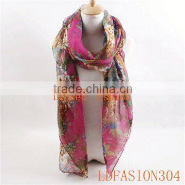 floral print scarf magnetic neck flower scarf bufunda stoles shawls