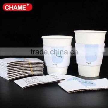 disposable hot coffee paper cup with sleeve