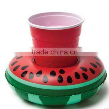 Inflatable floating coke cup holder