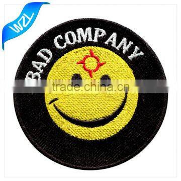 Wholesale Expression logo patch for children clothing, t-shirt emoji embroidered patches