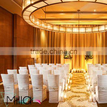 Wedding Chair,Hotel Chair,Banquet Chair Use and Spandex / Nylon Material ruffled chair cover with buckle